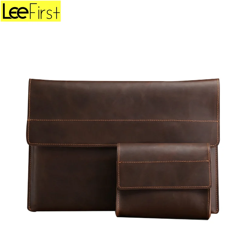 Hot Selling Genuine Leather Cover Vintage Classic Luxury Laptop Case For Macbook Air/Pro