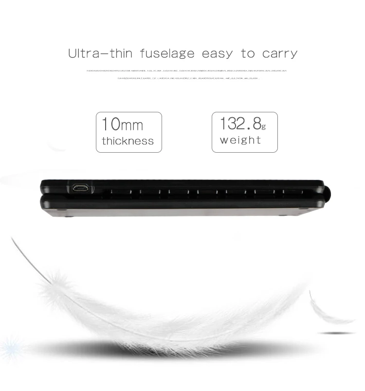 Foldable Ultra Slim Rechargeable Keyboard Tablet Blue tooth Keyboard Wireless Ultra Slim Keyboard for iOS Android Windows 3 in 1