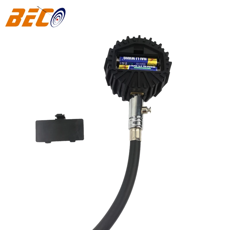 BECO 200psi резиновый шланг цифровой монитор давления в шинах автомобиля, цифровой манометр Калибратор с питанием от аккумуляторной батареи, датчик давления в шинах цифровой манометр