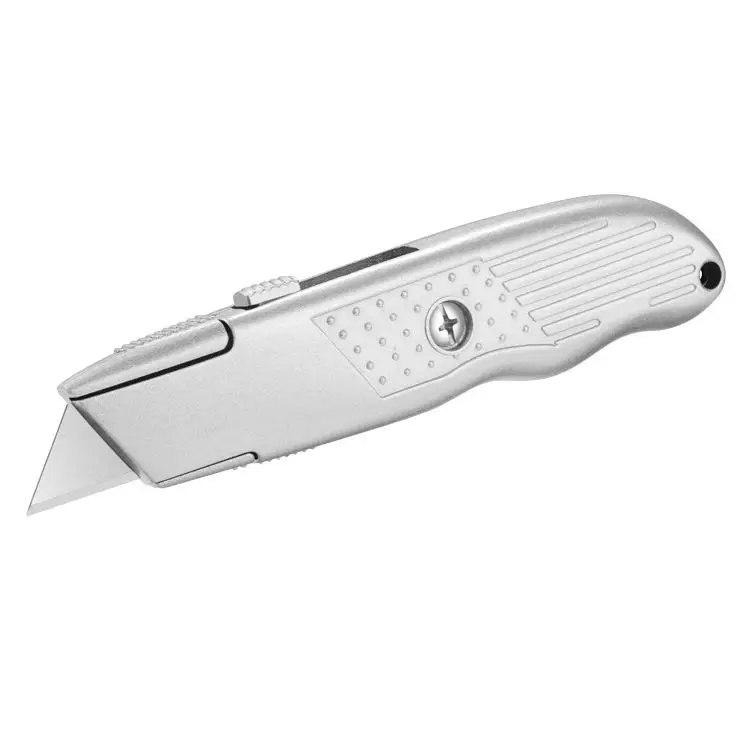 Multi-stop actuator retractable blade zinc alloy utility knife