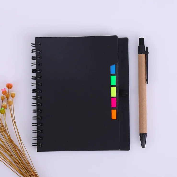 A4 A5 A6 Notebook Logo Custom Notebook Sprial Notebook with Pen and Sticky Notes List of Office Stationery Items