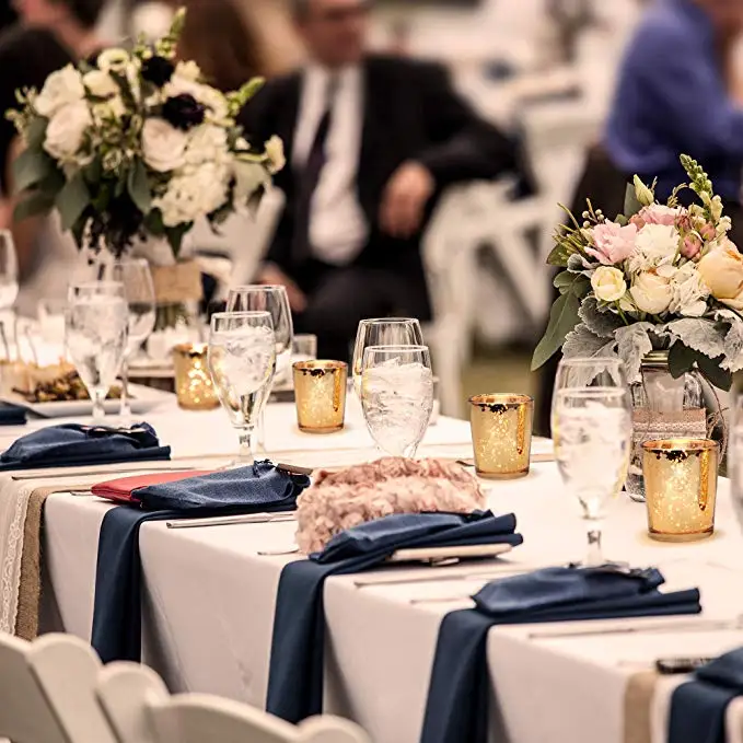 Gold Color Glass Candle Holder for Wedding Centerpieces