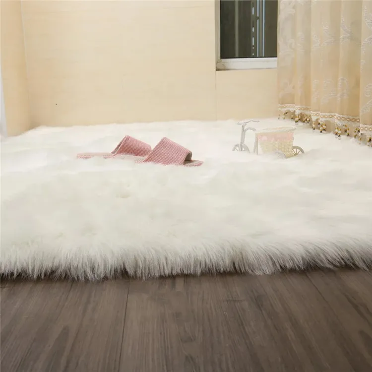 Fashion long hair pile acrylic polyester synthetic sheepskin carpets,Imitation wool carpet, faux fur carpet