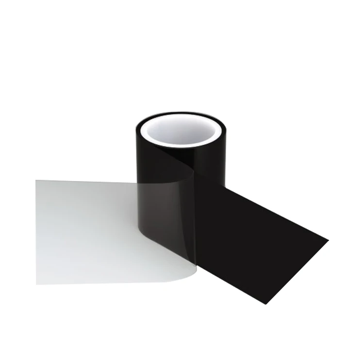 12mic-500mic black pet film is used for producing Adhesive tapes and label, insulation Shielding