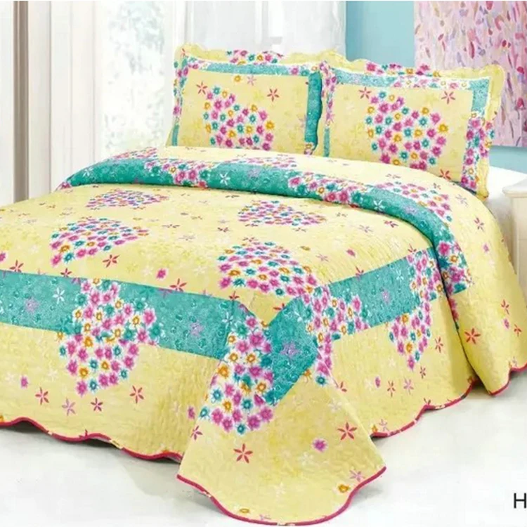 
Factory Price Cotton China Export Quilt Bedding Set, Patchwork Quilt Sale 