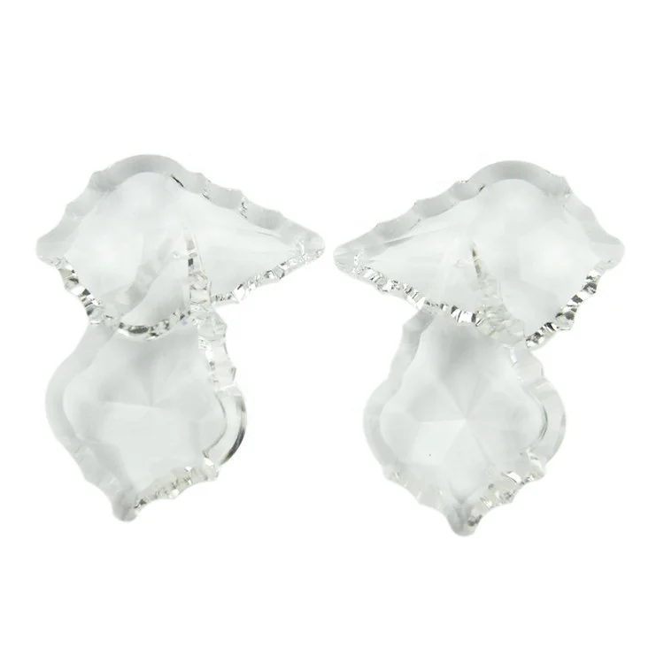 Discount Sales Transparent Chandelier Crystal Maple Leaf Shape Crystal Chandelier Trimming Hanging Parts For Home Decor