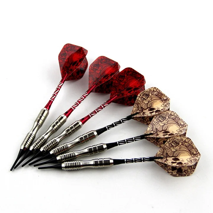 6 Pieces Packing Stylish Soft Professional Magnetic Aluminium Flights Darts