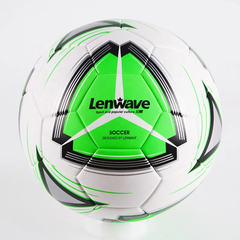 Lenwave Official size 4/5 New PU Soccer Ball thermal bonding Training pvc football with rubber bladder
