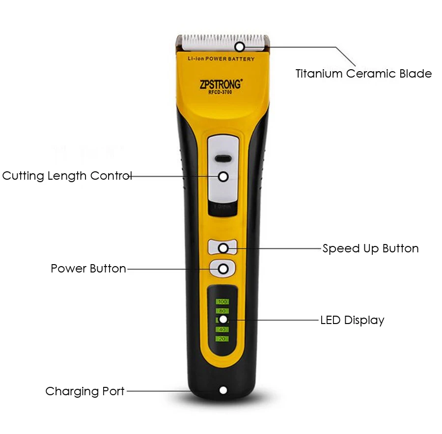 New Design Rechargeable Electric Skin Safe Body Hair Trimmer Clipper Waterproof for Men LED Display Cutting Machine