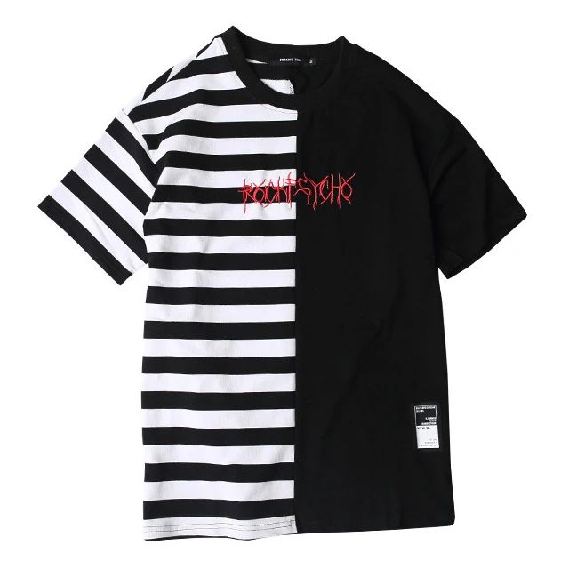 2022 Wholesale High Quality custom print latest T shirt designs men striped t-shirt