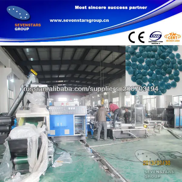 Aggromerator с экструдер воды кольцо PP PE пленки гранулятор