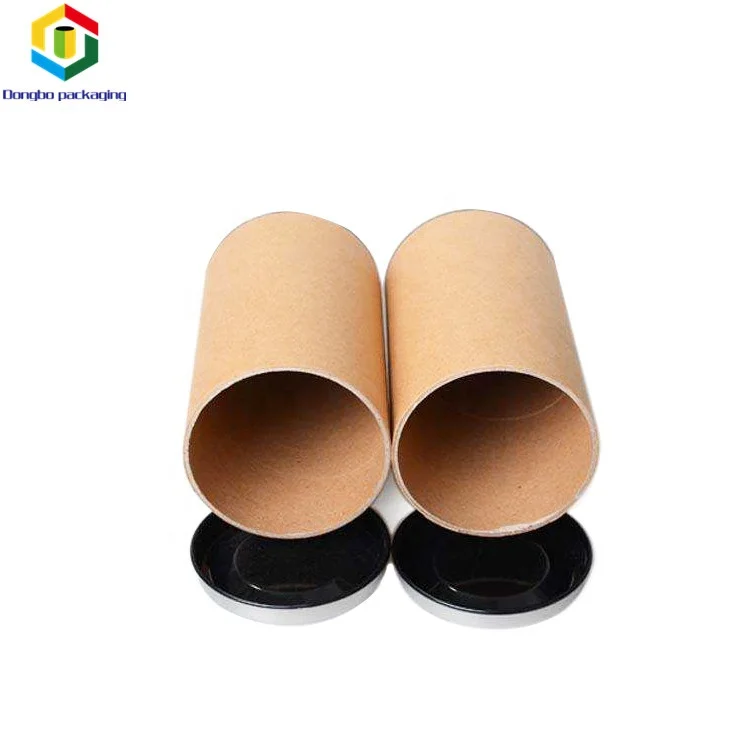 Latest New Design Paper Tube With Metal Lid Cardboard Round Box For Chinese Tea Gift Box