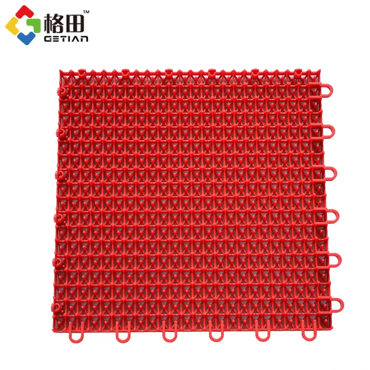 Flexible price pp basketball court plastic grid tiles,modular basketball court interlocking outdoor sports