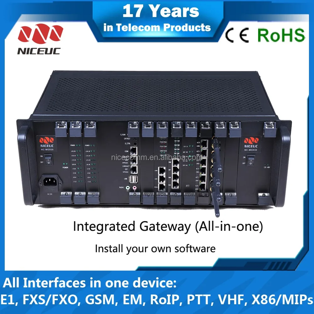 4 E1/T1 PRI Ports Integrated Access Gateway Tetra Gateway