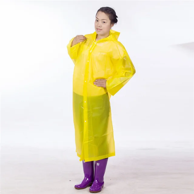 Adult non disposable EVA environmental fashion raincoat, outdoor raincoat, Yiwu raincoat wholesale