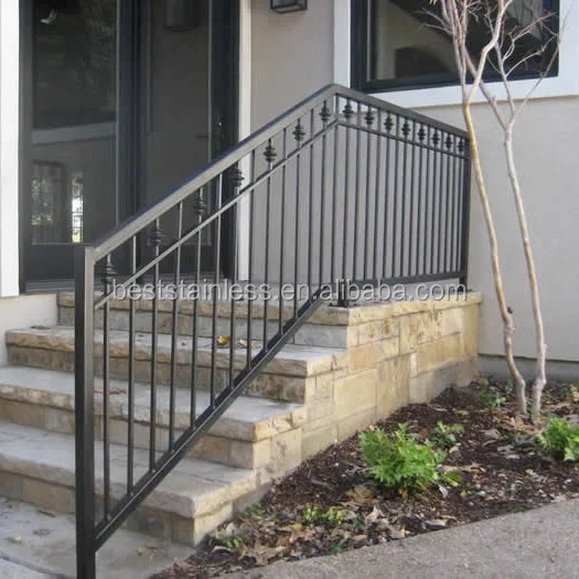modern wrought iron cable railings for stairs