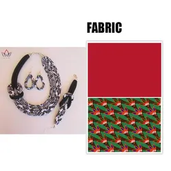 BRW 2019 Африканский комплект ювелирных изделий для женщин ожерелье серьги браслет африканская Анкара вощеная ткань ручной работы этнический комплект ювелирных изделий WYX02