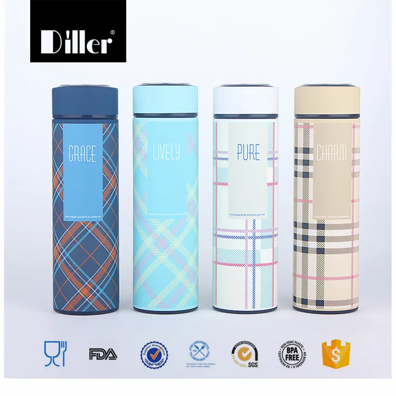 Пищевой прозрачное вакуум нержавеющей стали кружка тепловой колбу бутылка воды