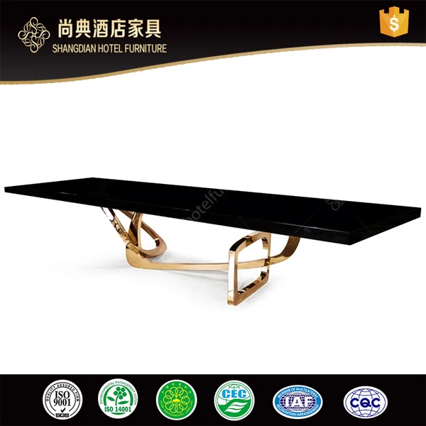 Modern Wood Coffee Table With Metal Base