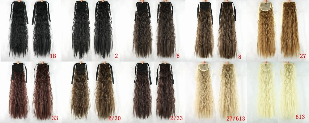 
Ponytail, premium synthetic fiber,130gr,24inch, various colors long curly drawstring ponytail 