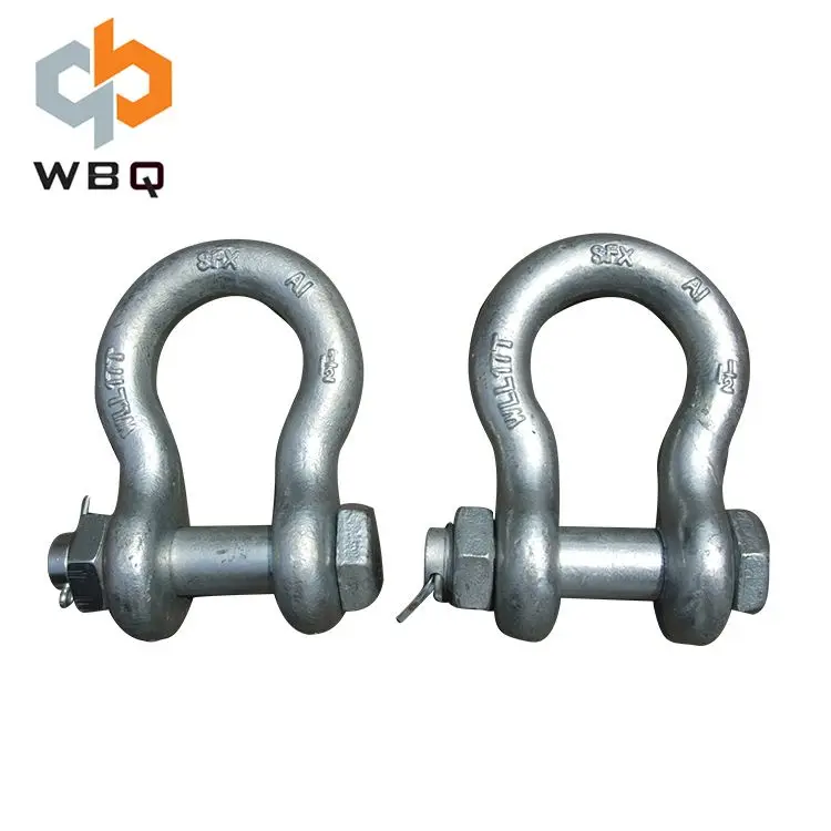 Us Standard Bow Anchor Shackle Bolt Type With Safety Pin & Nut From Qingdao