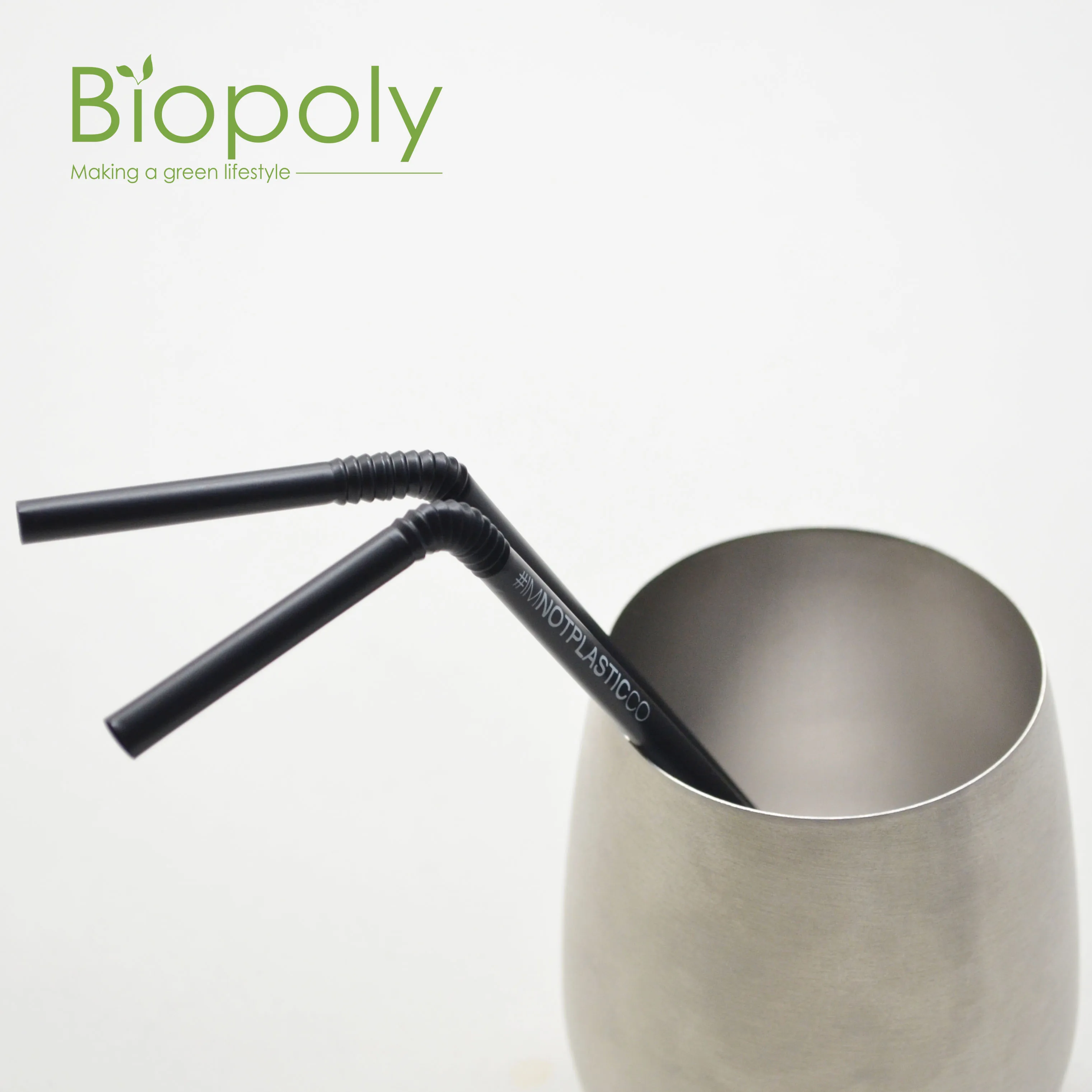 biodegradable non plastic drinking straw PLA 8mm plastic straws pointed pajilla de agabe desechable