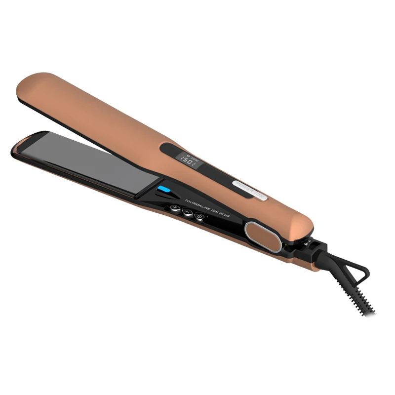 CE approved bio ionic hair straighteners tourmaline ceramic private label flat iron
