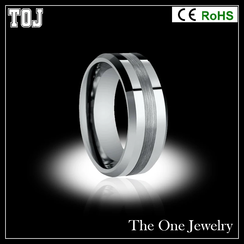 
High Quality Mens Metal Wedding Band Ring, Tungsten Jewelry Ring 