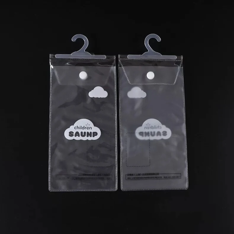 PVC Hanger Bag Pocket with Button for Storage