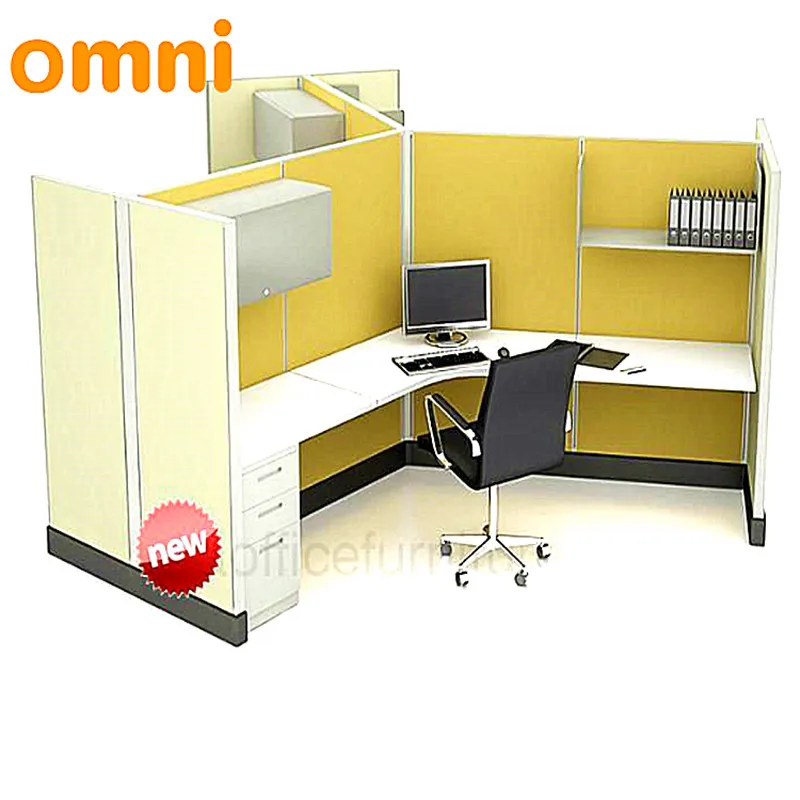 Modular Office Furniture 3 Ways 120 Degree Partitions Connection Call Centre Office Cubicles Workstations for 3 Person