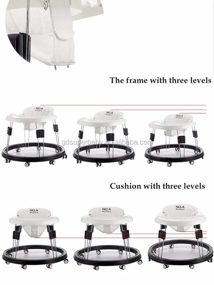 Baby walker car Pu cushion babywalker 6 / 7-18 months children anti-rollover car multi-function push can take baby wakler