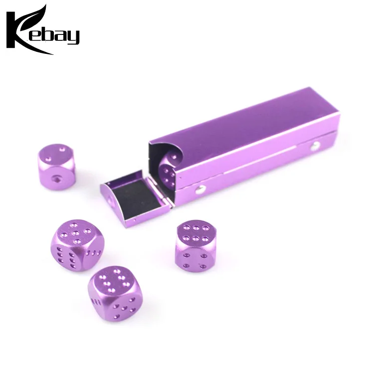 2018 Custom Metal Aluminium Alloy Gant Silver Dice For Game