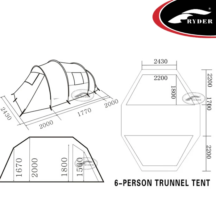 Custom Oem Outdoor Expedition Professional Most Comfortable Portable Large Tent 6 Person Camping Tent, Family Tent