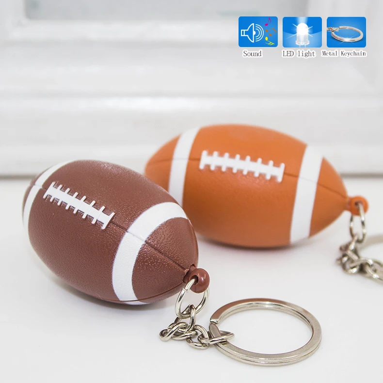 Promotion custom 3D plastic American football keychain rugby keyring,sports keychain