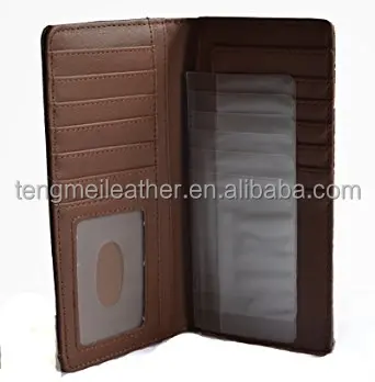 men brown mossy oak Texas star concho studded bifold long western camo wallet