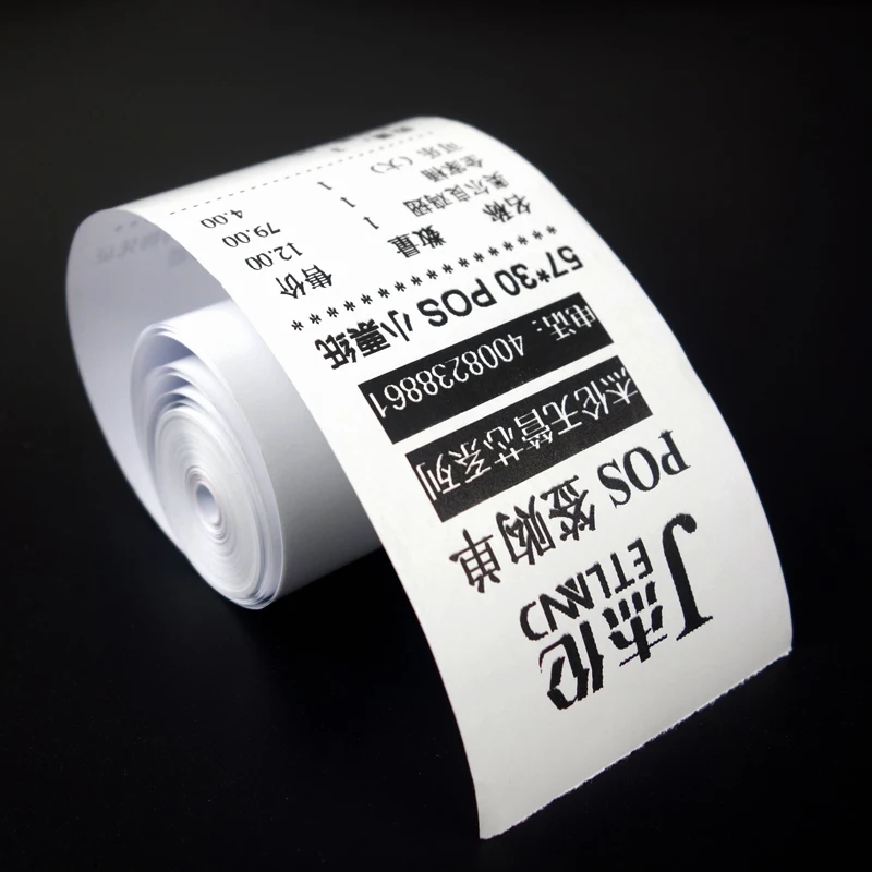 57x40 рулонов термобумаги, проверка кредитных расходов, 2 1/4x70 футов, Белый/канарский, 36R/картон