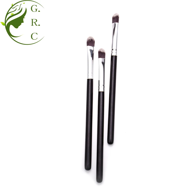 Custom Logo Single Wood Handle Private Label Single Mini Flat Eyeshadow Brush Makeup Brush Applicator