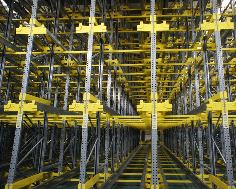 Warehouse freezer racking radio shuttle FIFO Drive-through rack