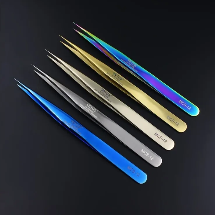Vetus eyelash extension tweezer colorful volume lashes tweezers iconsign tweezers wholesale