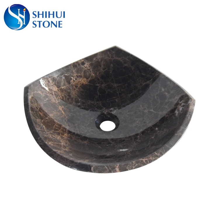 SHIHUI Bathroom High Quality Rough Stone Modern Oval Marble Countertop Sink Villa Graphic Design 3d Model Design Single Hole