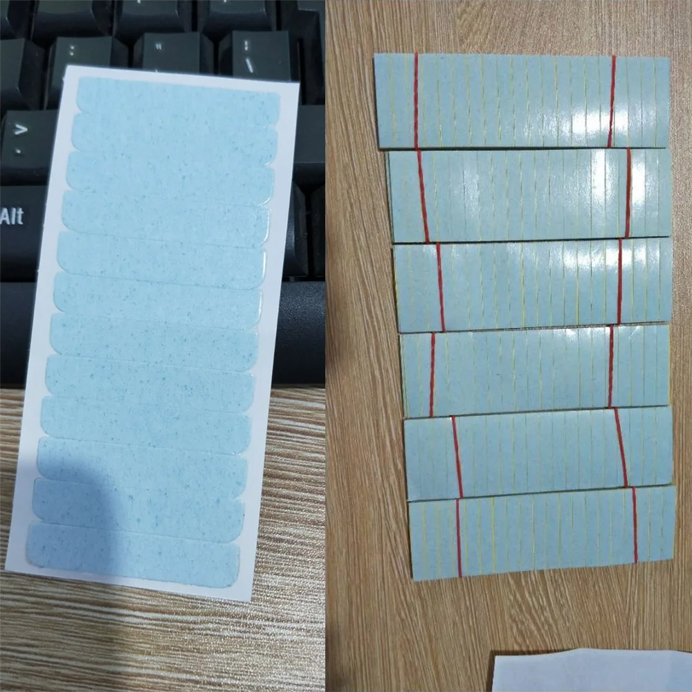 Blue pu glue adhesive double sided tape health & medical packing tapes for tape in hair extensions and wigs