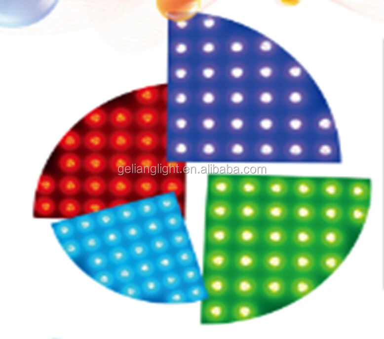rigeba hot sale special shape 60*60cm hot sale Round LED dance floor for party events