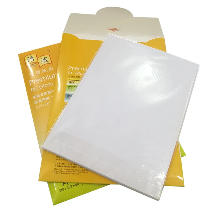 Waterproof instant dry 5760dpi RC photo paper A4 260G glossy/satin/silky/rough satin photo paper for inkjet printing