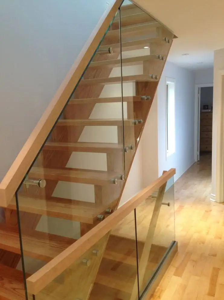 Interior Frameless Design Indoor Glass Stair Railing  Price