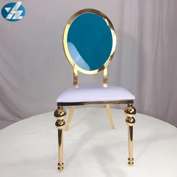 foshan fashion back acrylic stainless steel frame dining chair