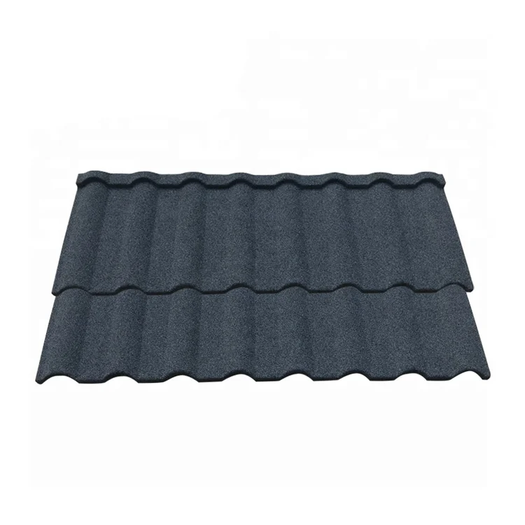 
Building Material in nigeria metal roof tile 0.40mm gague green black stone coated roofing 