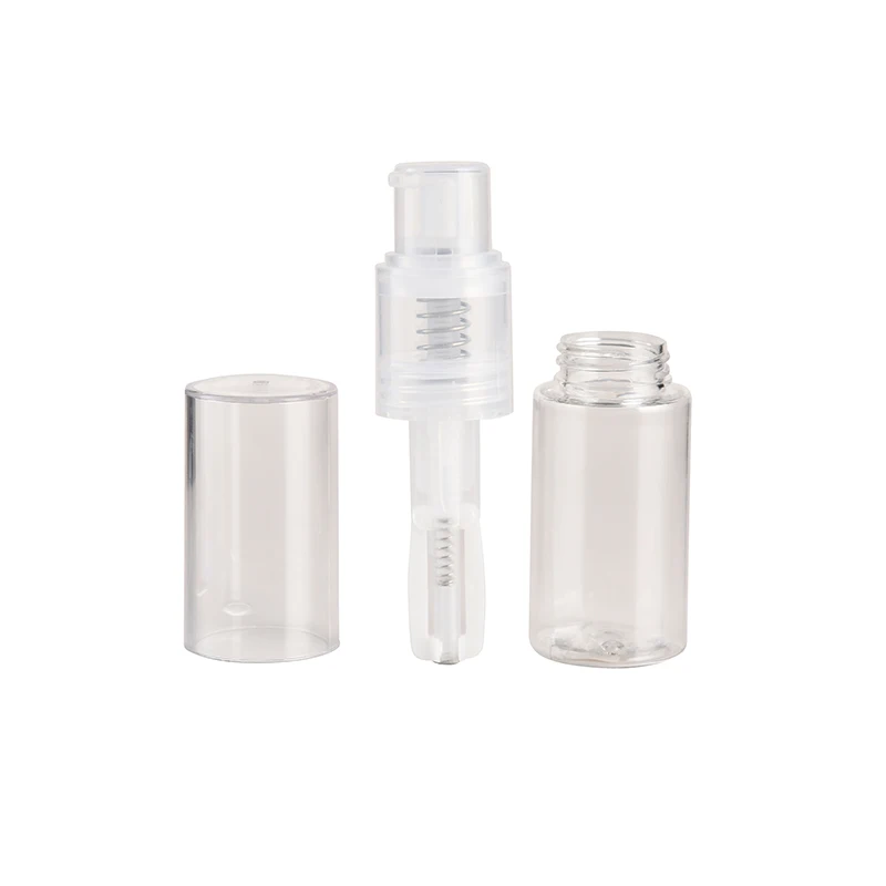 transparent 110ml Talc powder bottle with dispenser plastic spray bottles talcum powder bottles