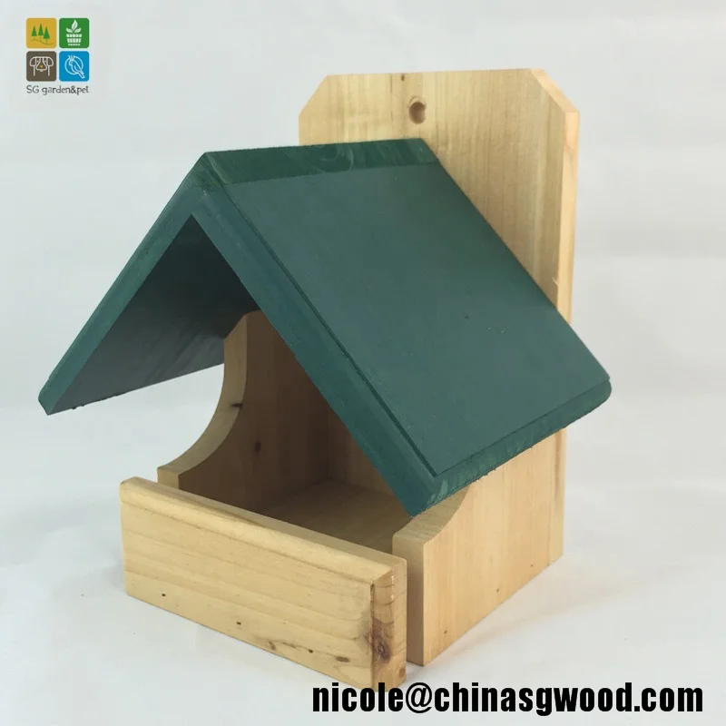 Chinese Wooden pet Cage lovely small bird nest box wood bird feeder house wholesale