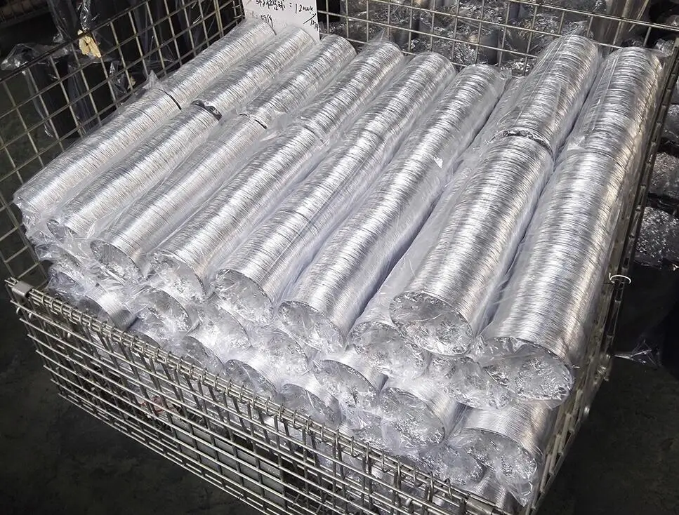 
6 inch 10 Meter Aluminum Heat Resistant Material Flexible Duct Pipe Hose Manufacturer for HVAC system/Ventilation 