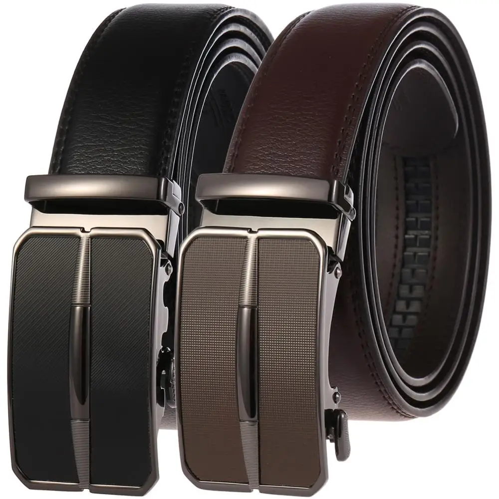 Mens Calfskin Leather 3.5cm Decorative Belts without Hole